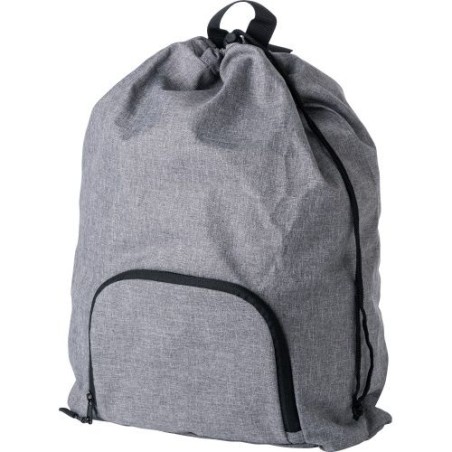 Sac à dos pliable en polyester 300D personnalisable - Camilla Matières : nylon Couleurs : gris