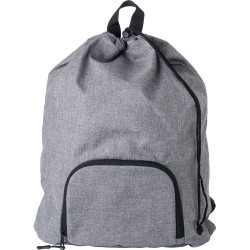Sac à dos pliable en polyester 300D personnalisable - Camilla Matières : nylon Couleurs : gris cadeau entreprise pas cher
