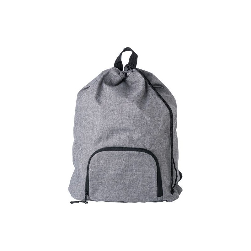 Sac à dos pliable en polyester 300D personnalisable - Camilla Matières : nylon Couleurs : gris cadeau entreprise pas cher