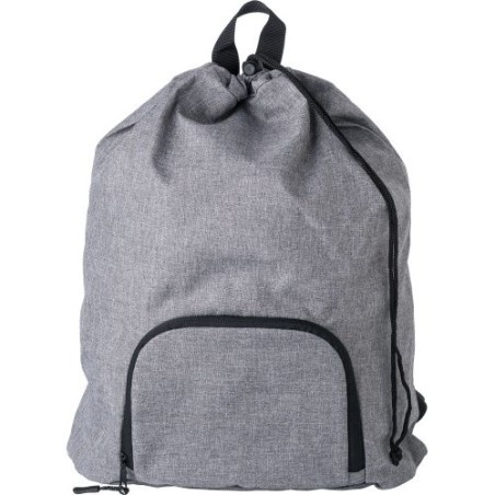 Sac à dos pliable en polyester 300D personnalisable - Camilla Matières : nylon Couleurs : gris cadeau entreprise pas cher