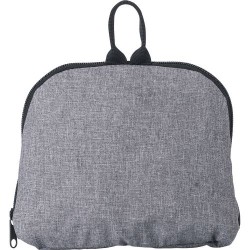 Sac à dos pliable en polyester 300D personnalisable - Camilla Matières : nylon Couleurs : gris goodies publicitaire événementiel