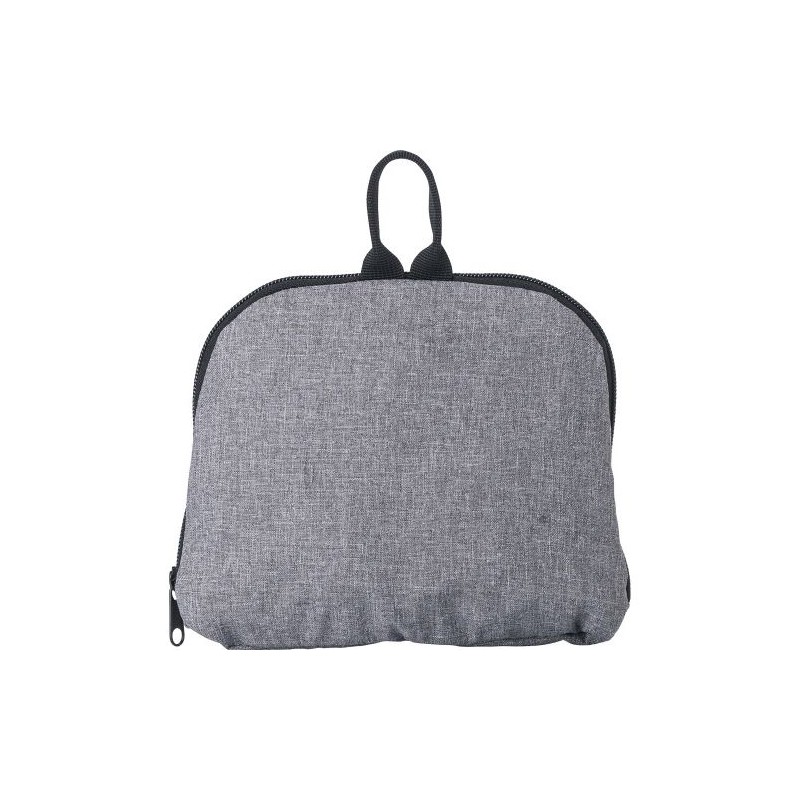 Sac à dos pliable en polyester 300D personnalisable - Camilla Matières : nylon Couleurs : gris goodies publicitaire événementiel