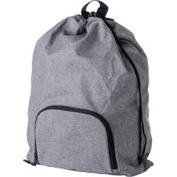 Sac à dos pliable en polyester 300D personnalisable - Camilla Matières : nylon Couleurs : gris impression haute définition