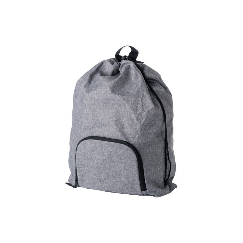Sac à dos pliable en polyester 300D personnalisable - Camilla Matières : nylon Couleurs : gris impression haute définition