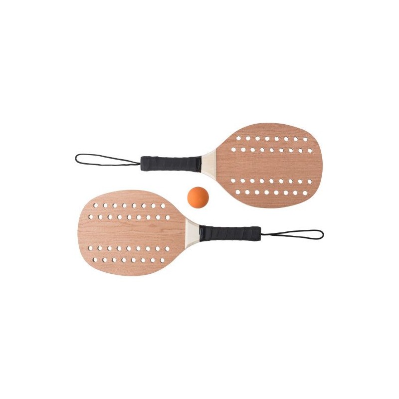 Raquettes de tennis personnalisées en bois de rose - Sergio Matières : bois Couleurs : brun personnalisable avec votre logo