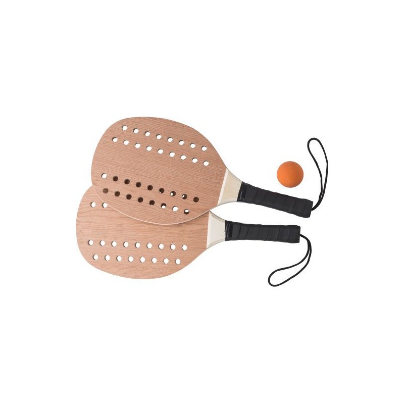 Raquettes de tennis personnalisées en bois de rose - Sergio Matières : bois Couleurs : brun cadeau entreprise pas cher