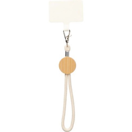 Porte-téléphone personnalisable en coton - Maxim Matières : bambou Couleurs : kaki personnalisable avec votre logo