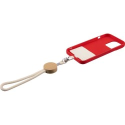 Porte-téléphone personnalisable en coton - Maxim Matières : bambou Couleurs : kaki cadeau entreprise pas cher