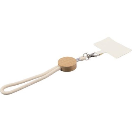 Porte-téléphone personnalisable en coton - Maxim Matières : bambou Couleurs : kaki goodies publicitaire événementiel
