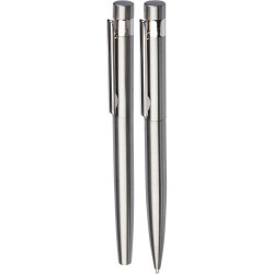 Parure Éco-responsable de Stylo Bille et Roller - Cadeau d'Entreprise Fritz Matières : acier inoxydable Couleurs : argenté goodi