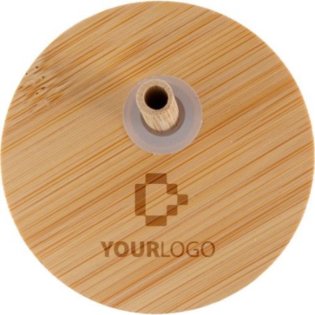Gobelet Éco-responsable en Verre et Bambou de 450 ml - Marlies Matières : liège Couleurs : brun marquage laser ultra précis