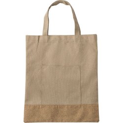 Sac Shopping Éco-responsable en Polyester rPET - Ophelia Matières : liège Couleurs : kaki goodies publicitaire événementiel