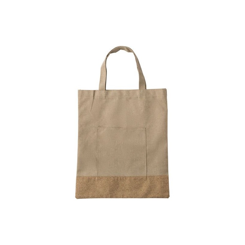 Sac Shopping Éco-responsable en Polyester rPET - Ophelia Matières : liège Couleurs : kaki goodies publicitaire événementiel
