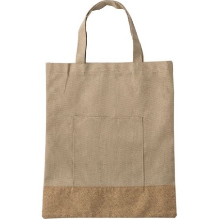 Sac Shopping Éco-responsable en Polyester rPET - Ophelia Matières : liège Couleurs : kaki goodies publicitaire événementiel