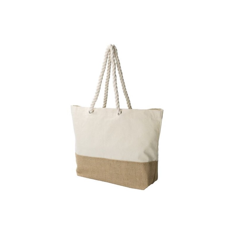 Sac shopping durable en coton canvas - Diego Matières : coton Couleurs : kaki personnalisable avec votre logo