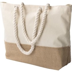 Sac shopping durable en coton canvas - Diego Matières : coton Couleurs : kaki marquage laser ultra précis
