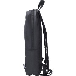 Sac à dos  porte-ordinateur en polyester rPET - Phineas Matières : nylon Couleurs : noir goodies publicitaire événementiel