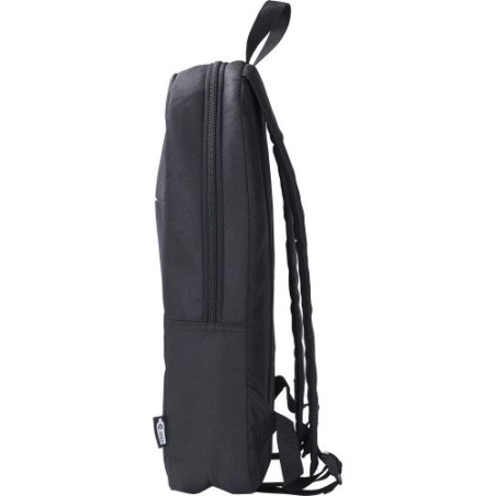 Sac à dos  porte-ordinateur en polyester rPET - Phineas Matières : nylon Couleurs : noir goodies publicitaire événementiel