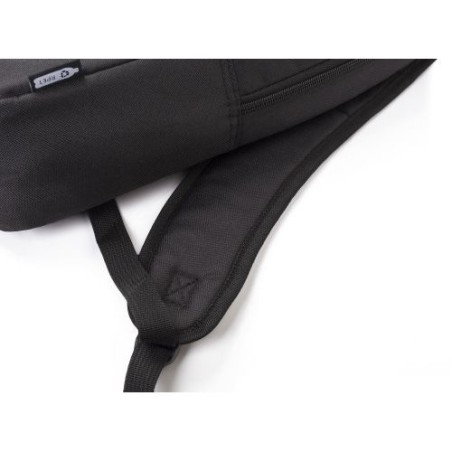 Sac à dos  porte-ordinateur en polyester rPET - Phineas Matières : nylon Couleurs : noir marquage laser ultra précis