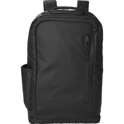 Sac à dos déperlant en polyester personnalisé Brecken Matières : polyester Couleurs : noir goodies publicitaire événementiel