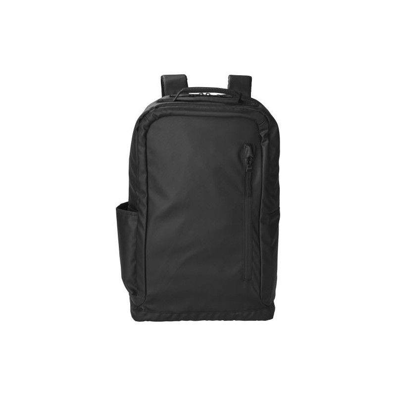 Sac à dos déperlant en polyester personnalisé Brecken Matières : polyester Couleurs : noir goodies publicitaire événementiel