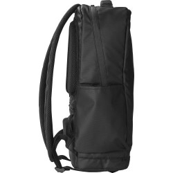Sac à dos déperlant en polyester personnalisé Brecken Matières : polyester Couleurs : noir impression haute définition