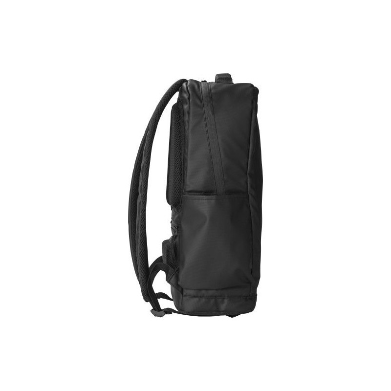 Sac à dos déperlant en polyester personnalisé Brecken Matières : polyester Couleurs : noir impression haute définition
