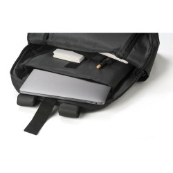 Sac à dos déperlant en polyester personnalisé Brecken Matières : polyester Couleurs : noir cadeau collaborateur premium