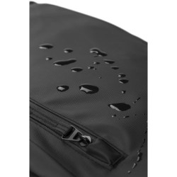 Sac à dos déperlant en polyester personnalisé Brecken Matières : polyester Couleurs : noir goodies entreprise design