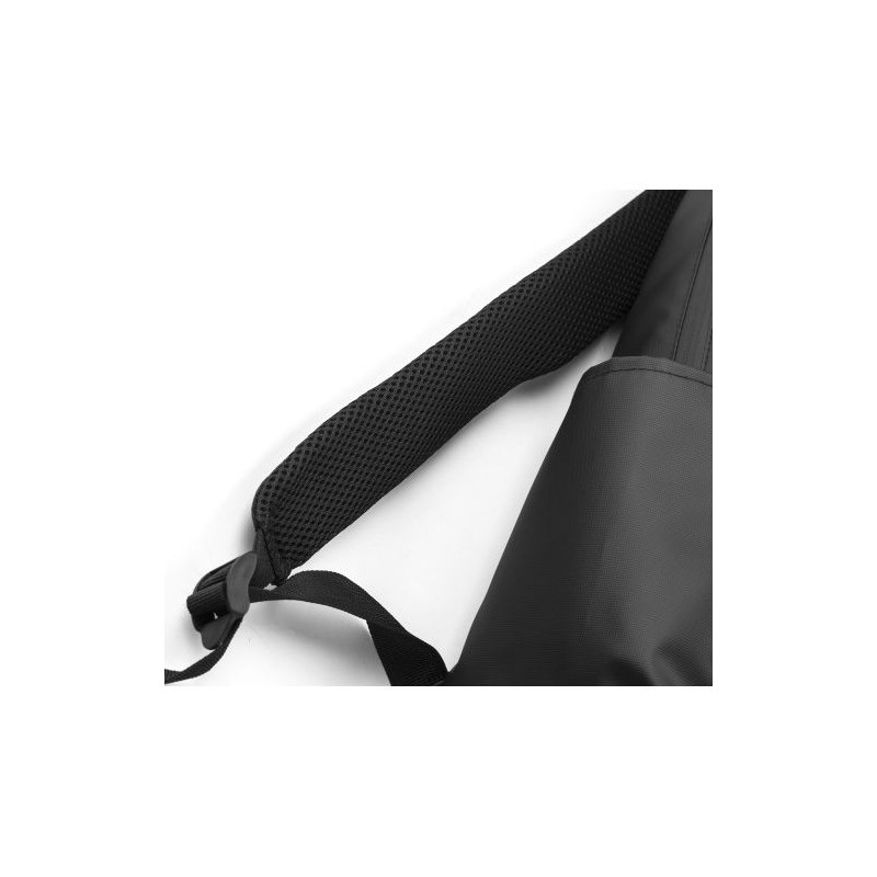 Sac à dos déperlant en polyester personnalisé Brecken Matières : polyester Couleurs : noir impression logo haute qualité