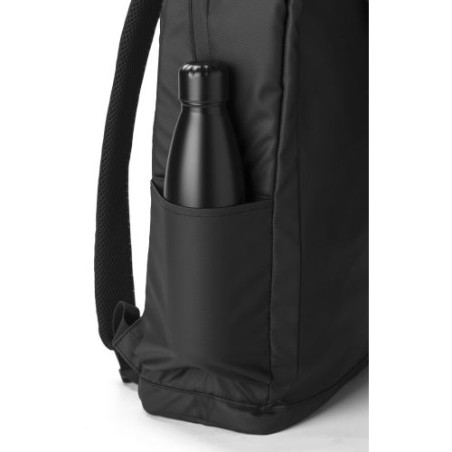 Sac à dos déperlant en polyester personnalisé Brecken Matières : polyester Couleurs : noir cadeau client original