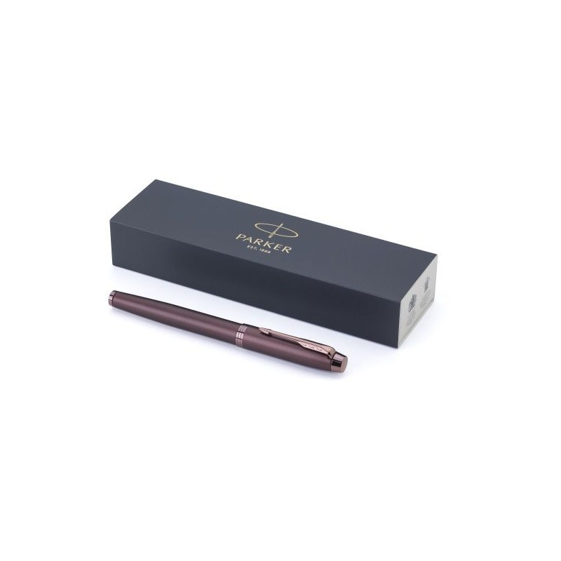 Roller Monochrome Personnalisé Pas Cher - Stylo Premium Parker IM Matières : métal Couleurs : champagne marquage laser ultra pré