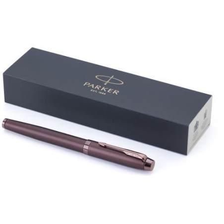 Roller Monochrome Personnalisé Pas Cher - Stylo Premium Parker IM Matières : métal Couleurs : champagne marquage laser ultra pré