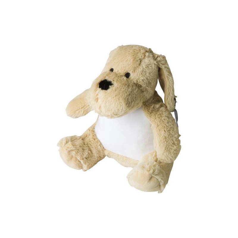 Peluche personnalisée en polyester 'Chien' - Hailey Matières : polyester Couleurs : beige personnalisable avec votre logo