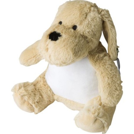 Peluche personnalisée en polyester 'Chien' - Hailey Matières : polyester Couleurs : beige personnalisable avec votre logo