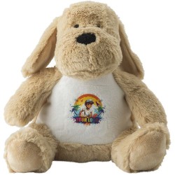Peluche personnalisée en polyester 'Chien' - Hailey Matières : polyester Couleurs : beige impression haute définition