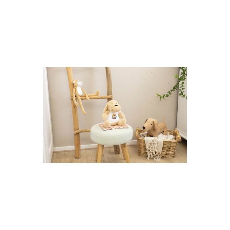 Peluche personnalisée en polyester 'Chien' - Hailey Matières : polyester Couleurs : beige livraison express 24h 48h