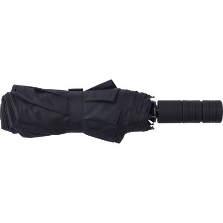 Parapluie pliable  en rPET 190T - Kameron Matières : polyester Couleurs : noir personnalisable avec votre logo