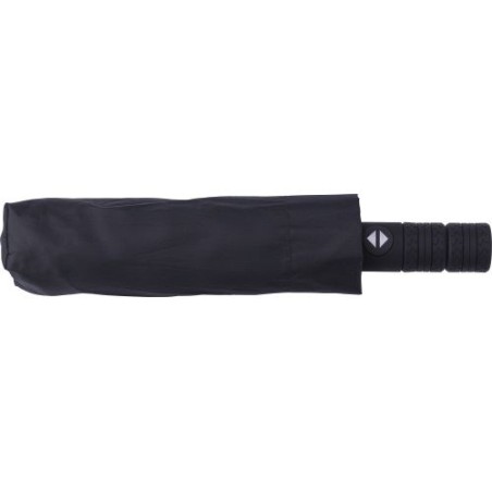 Parapluie pliable  en rPET 190T - Kameron Matières : polyester Couleurs : noir goodies publicitaire événementiel