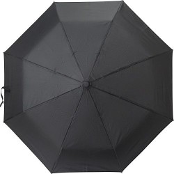 Parapluie pliable  en rPET 190T - Kameron Matières : polyester Couleurs : noir impression haute définition