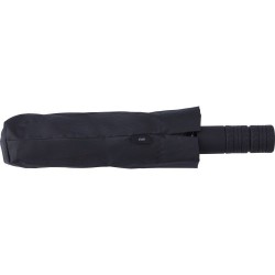 Parapluie pliable  en rPET 190T - Kameron Matières : polyester Couleurs : noir marquage laser ultra précis