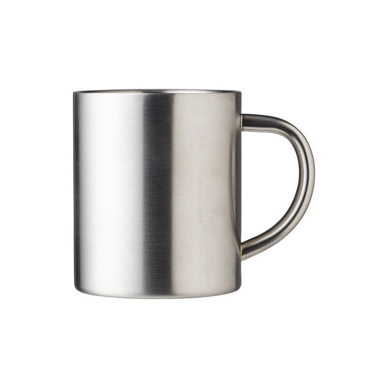 Mug personnalisé double paroi en acier inoxydable Braylen Matières : acier inoxydable Couleurs : argenté