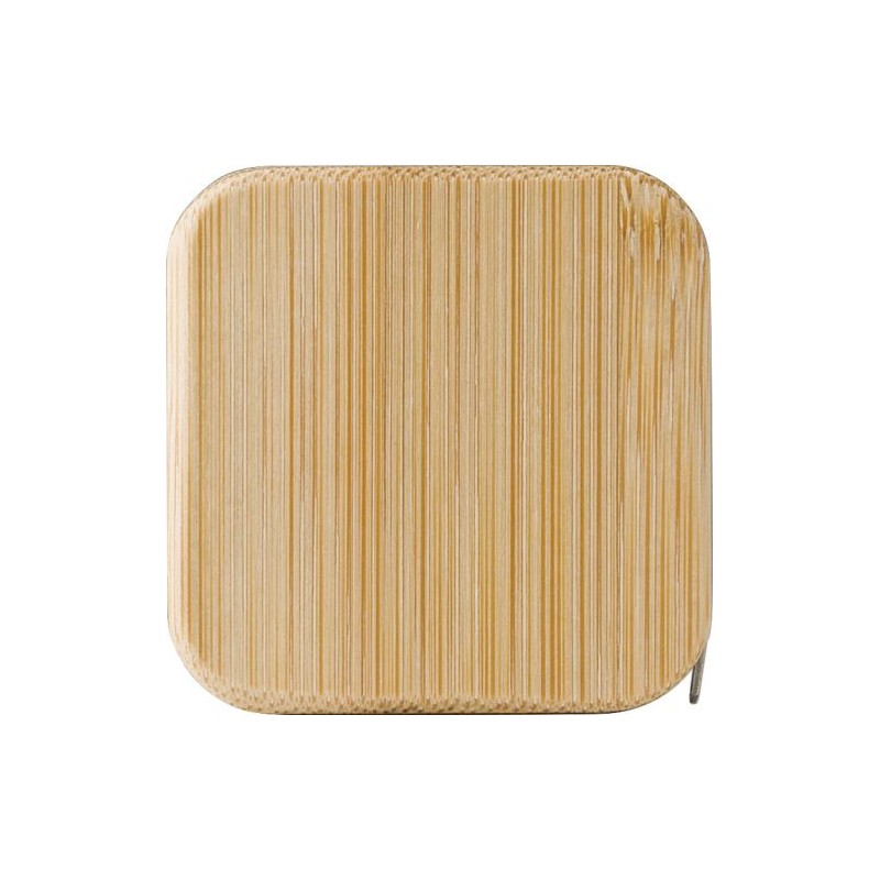 Mètre-ruban personnalisé en bambou de 1 m - Callum Matières : bambou Couleurs : brun