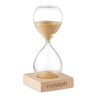 Sablier en verre  de 5 minutes personnalisé - Accessoire chic et pratique DESERT Matières : borosilicate Couleurs : beige impres