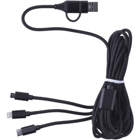 Câble de charge personnalisé en nylon pratique Sable pas cher Matières : métal Couleurs : noir