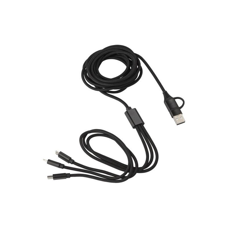Câble de charge personnalisé en nylon pratique Sable pas cher Matières : métal Couleurs : noir personnalisable avec votre logo