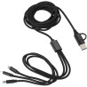 Câble de charge personnalisé en nylon pratique Sable pas cher Matières : métal Couleurs : noir personnalisable avec votre logo
