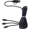 Câble de charge personnalisé en nylon pratique Sable pas cher Matières : métal Couleurs : noir cadeau entreprise pas cher