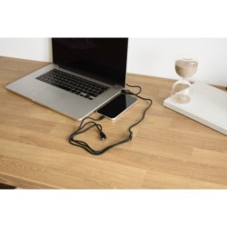Câble de charge personnalisé en nylon pratique Sable pas cher Matières : métal Couleurs : noir impression haute définition