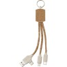 Câble de charge  en liège personnalisé - Landry Matières : liège Couleurs : brun